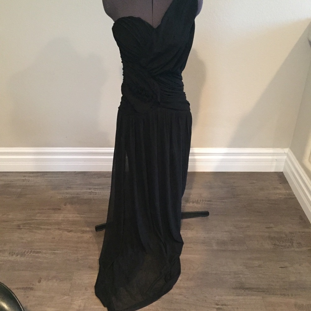 Black Off Shoulder Long Dress